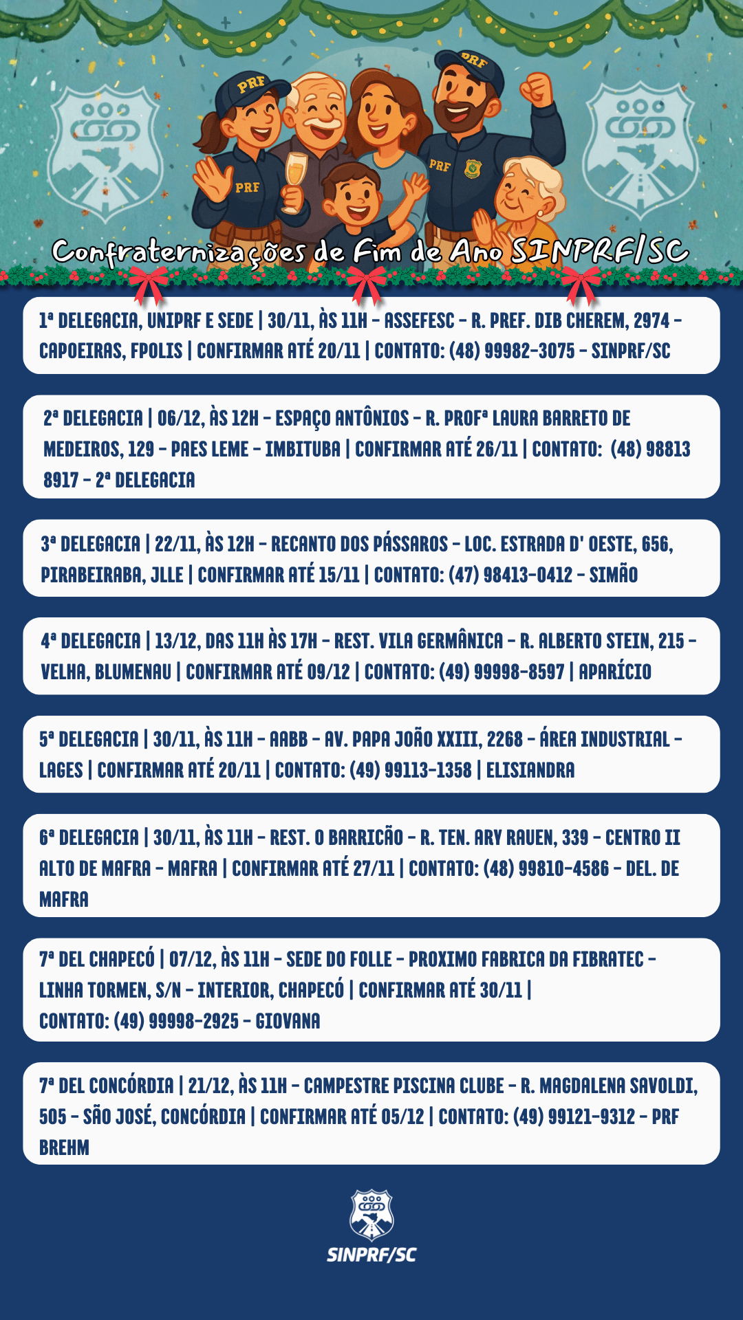 Confraternizações de Fim de Ano das Delegacias